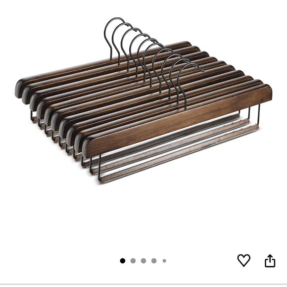 ZOBER High-Grade Wooden Slack/Trouser Pants Hangers (24 total) - Picture 3 of 3